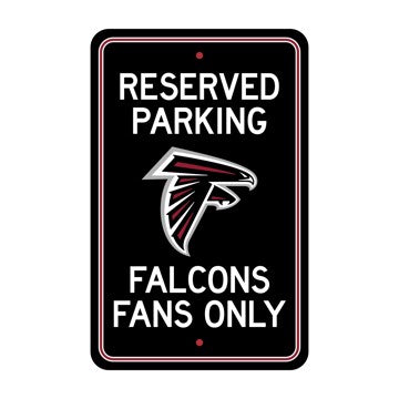Atlanta Falcons Team Color Reserved Parking Sign Décor 18in. X 11.5in. Lightweight