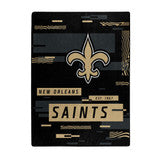 New Orleans Saints Blanket 60x80 Raschel Digitize Design