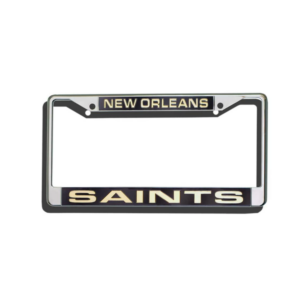 New Orleans Saints License Plate Laser Frame