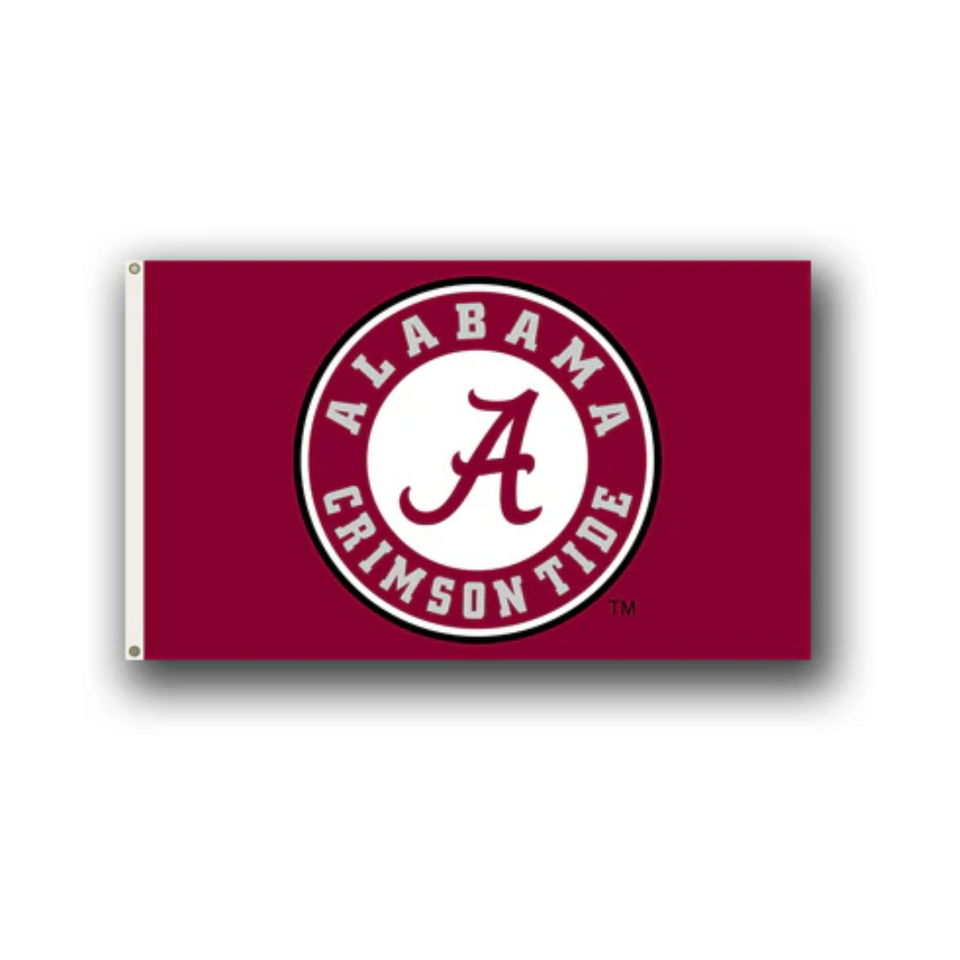 Alabama Crimson Tide 3X5 Horizontal Flag Circle