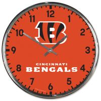 Cincinnati Bengals Round Chrome Clock 12.75