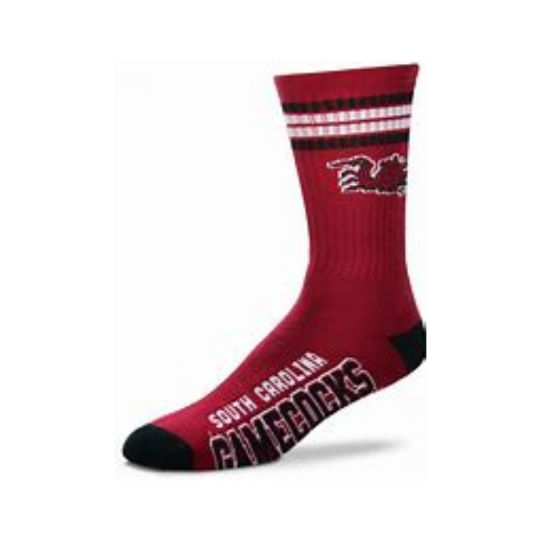 South Carolina Gamecocks 4 Stripe Deuce Socks