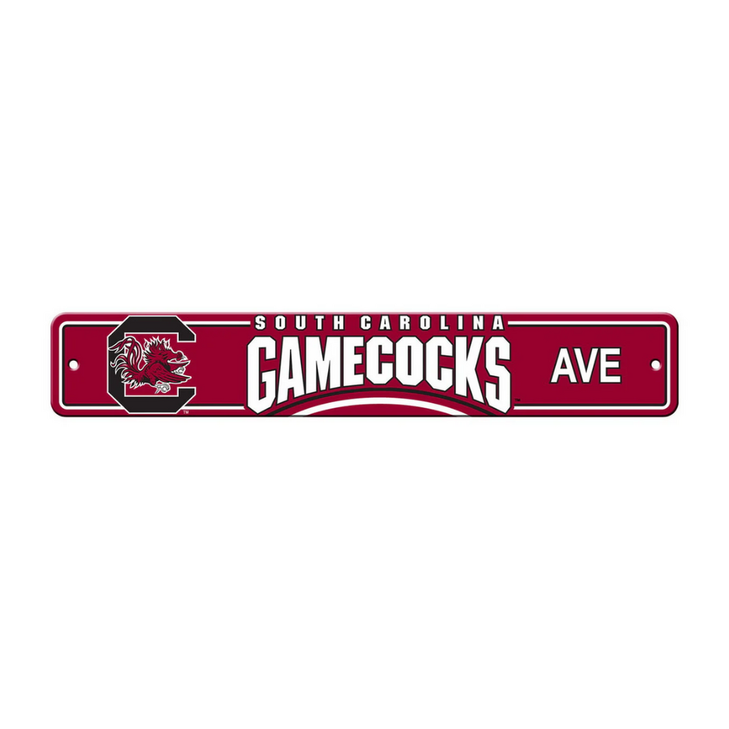 South Carolina Gamecocks Team Color Street Sign Décor 4in. X 24in. Lightweight