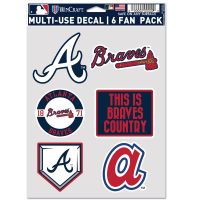 Atlanta Braves Decal Multi Use 6 Fan Pack