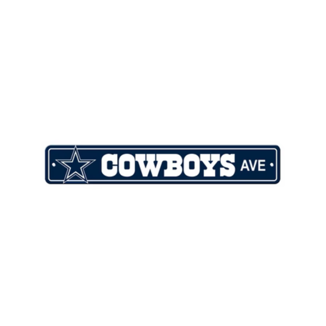 Dallas Cowboys Team Color Street Sign Décor 4in. X 24in. Lightweight