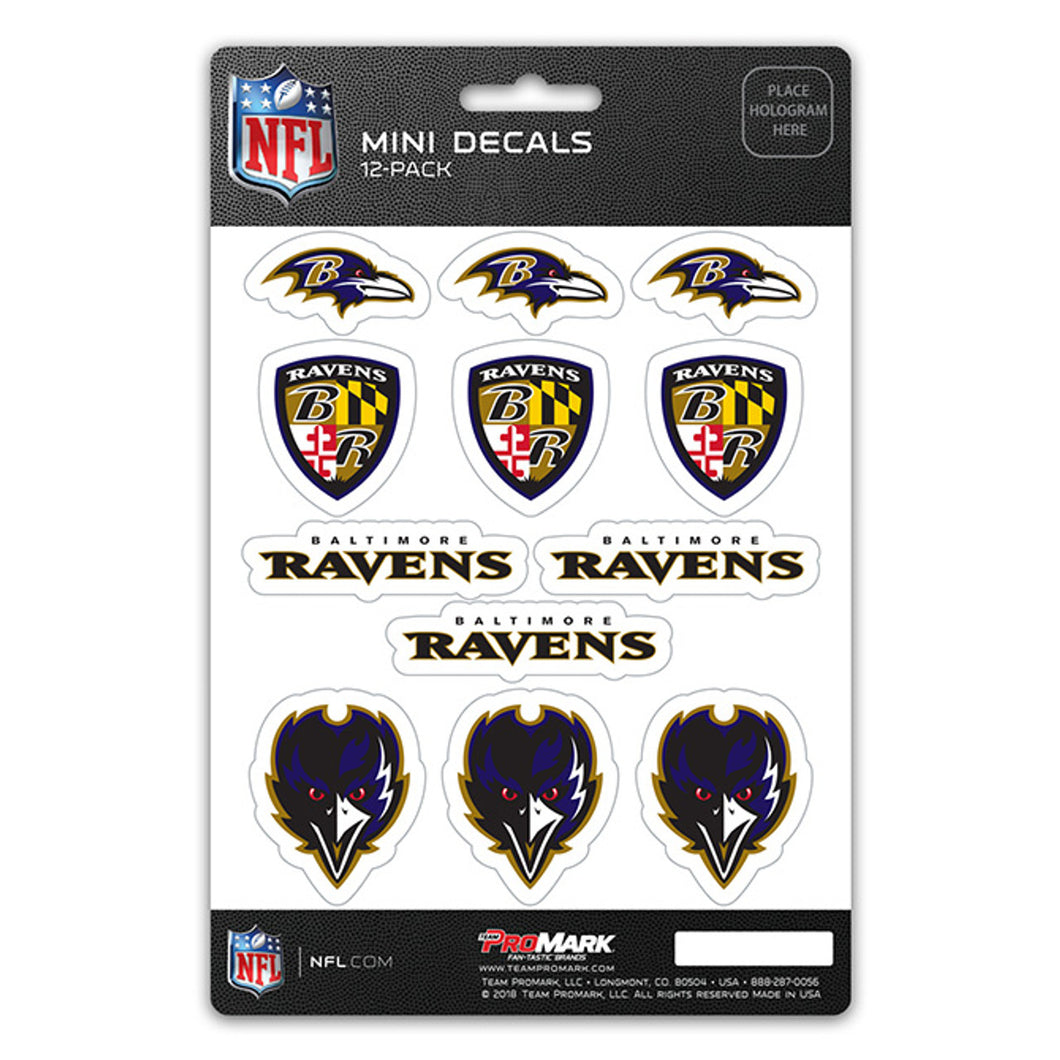 Baltimore Ravens Decal Set Mini 12 Pack
