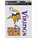 Minnesota Vikings Decal Multi Use Fan 3 Pack