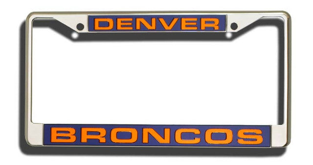 Denver Broncos License Plate Laser Frame