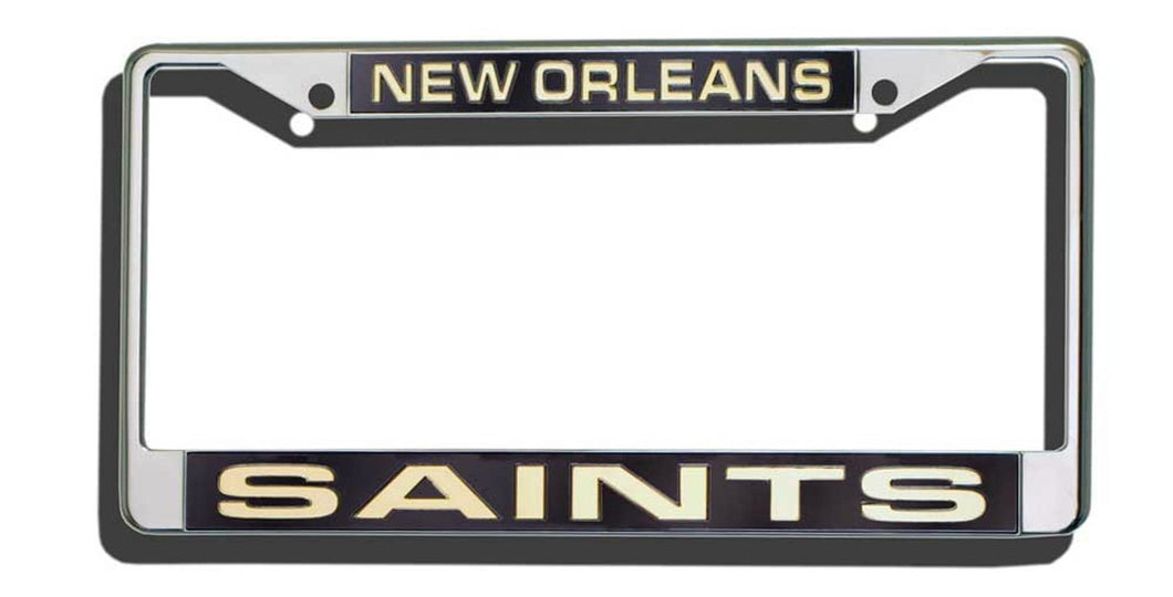 New Orleans Saints License Plate Laser Frame