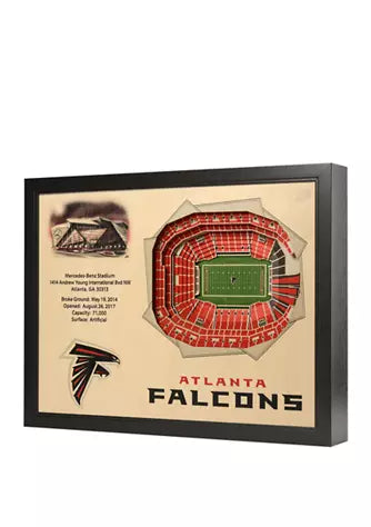 Atlanta Falcons 25.5'' X 19.5'' 25-Layer Stadium View 3D Wall Art
