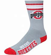 Load image into Gallery viewer, Ohio State Buckeyes 4 Stripe Deuce Socks
