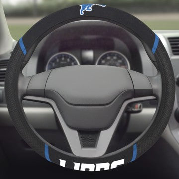 Detroit Lions Steering Wheel Cover Mesh/Stitched