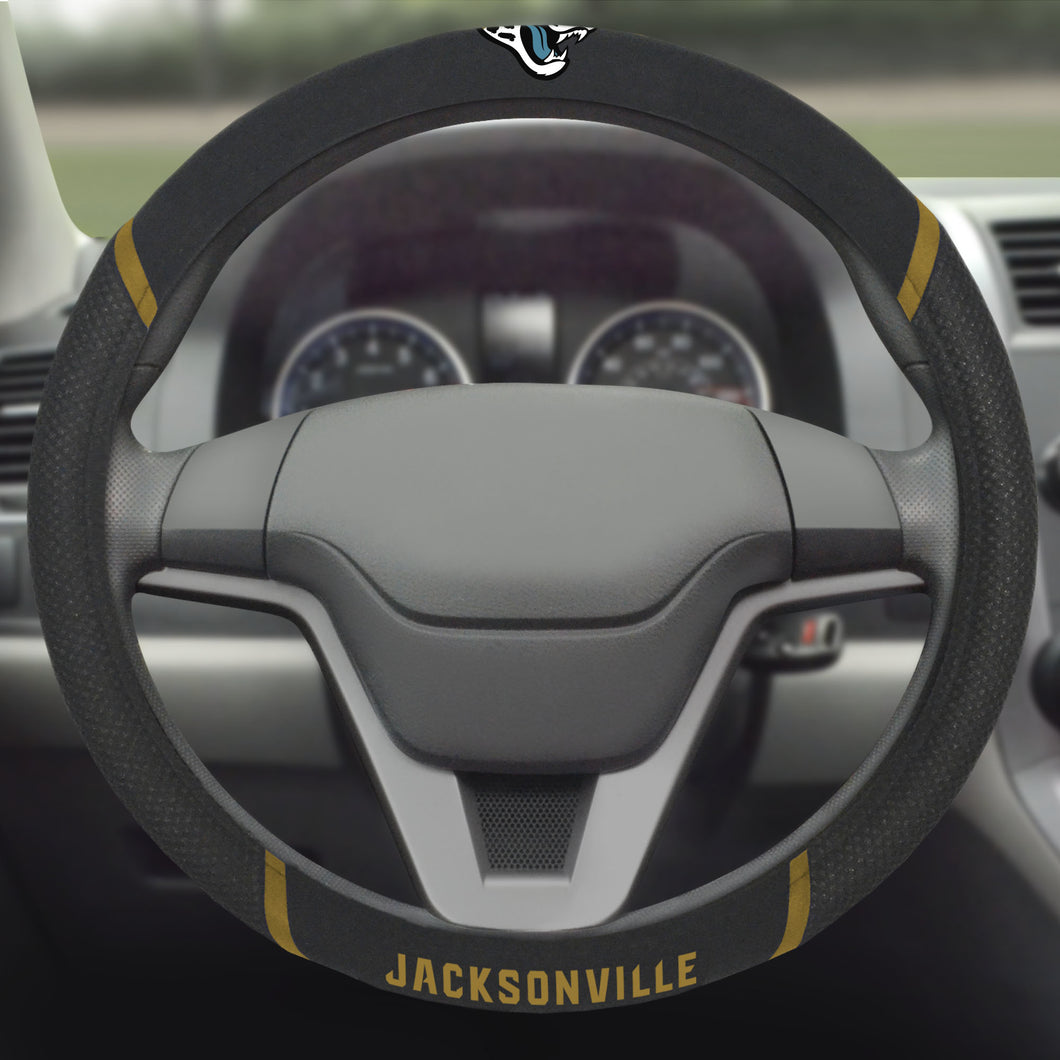 Jacksonville Jaguars Steering Wheel Cover Mesh/Stitched