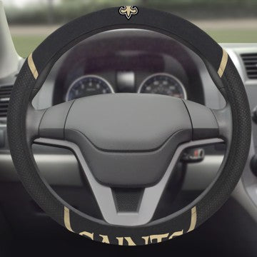 New Orleans Saints Steering Wheel Cover Mesh/Stitched