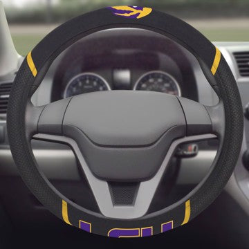 LSU Tigers Steering Wheel Cover Mesh/Stitched