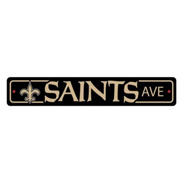 New Orleans Saints Team Color Street Sign Décor 4in. X 24in.