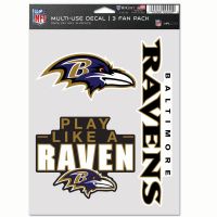 Baltimore Ravens Decal Multi Use Fan 3 Pack