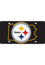 Load image into Gallery viewer, Pittsburgh Steelers License Plate Laser Cut

