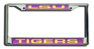 LSU Tigers License Plate Laser Frame