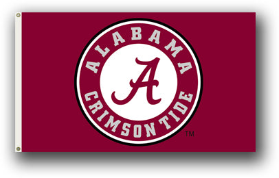 Alabama Crimson Tide 3X5 Horizontal Flag Circle