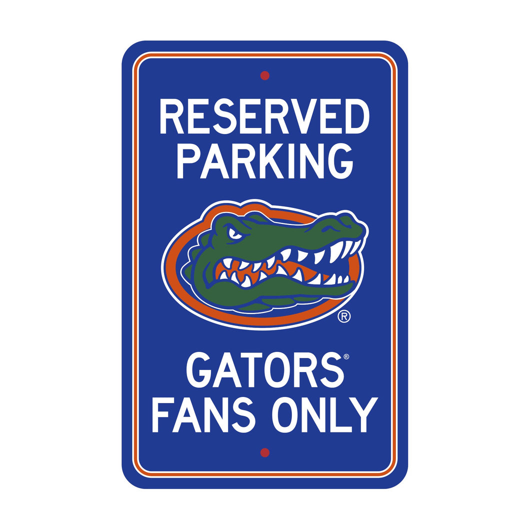 Florida Gators Team Color Reserved Parking Sign Décor 18in. X 11.5in.