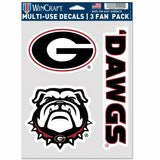Georgia Bulldogs Decal Multi Use Fan 3 Pack