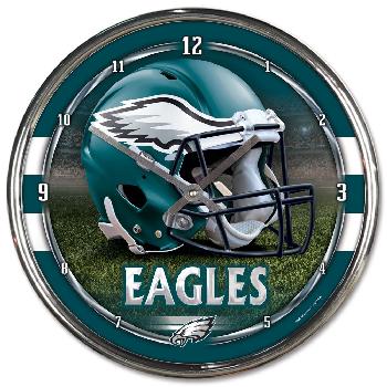 Philadelphia Eagles  Round Chrome Wall Clock 12.75