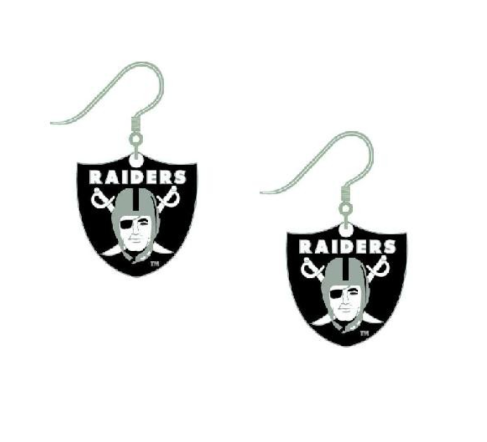 Las Vegas Raiders J Hook Logo Earring