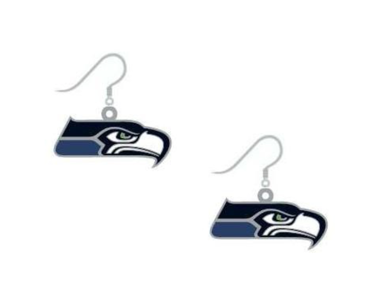 Seattle Seahawks J Hook Logo Earring