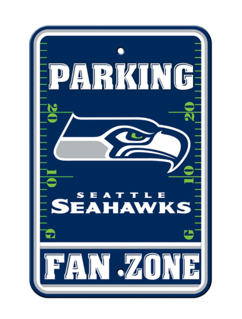 Seattle Seahawks Fan Zone Parking Sign