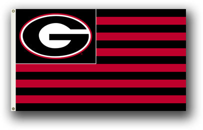 Georgia Bulldogs G Stripes 3X5 Flag
