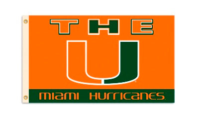 Miami Hurricanes The U 3X5 Flag