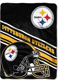 Pittsburgh Steelers Blanket 60X80 Raschel Slant Design