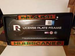 Miami Hurricanes License Plate Laser Frame