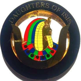 Daughters of Isis Black And Golden Cut Out Alloy Zinc Car Emblem